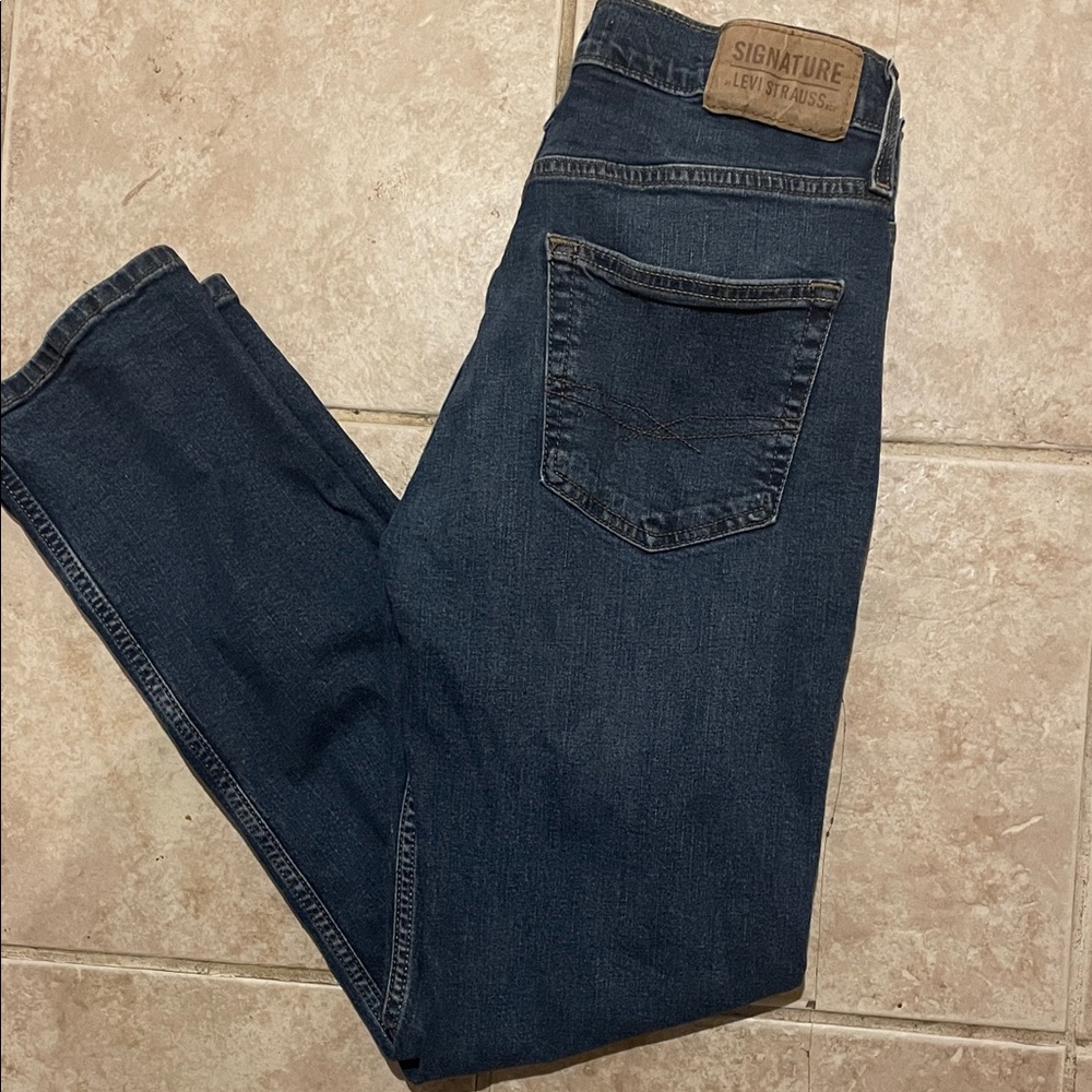 Levi's Signature Men's Dark Blue Straight Jeans